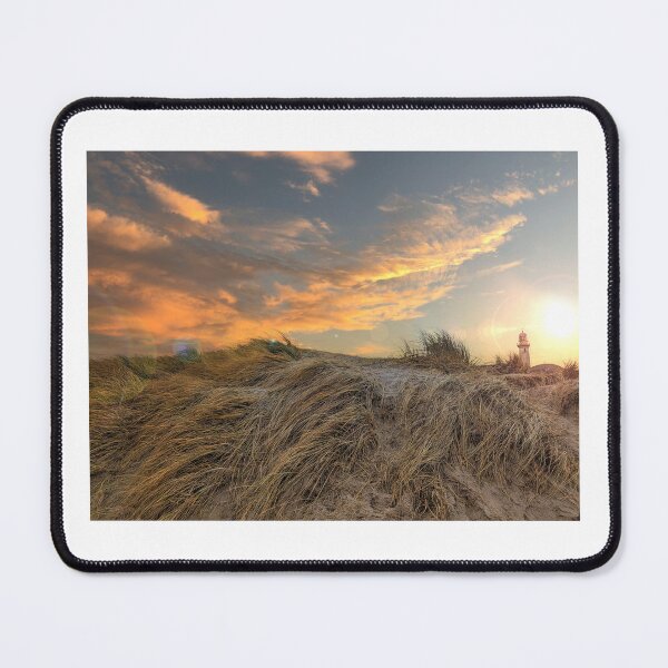 Item preview, Warnemünde lighthouse with Teepott at sunset designed and sold by SuperFrankio.