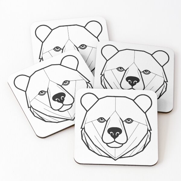 Item preview, Minimal Bear Head Line Art – Modern Wildlife Illustration designed and sold by RELAX STATION.