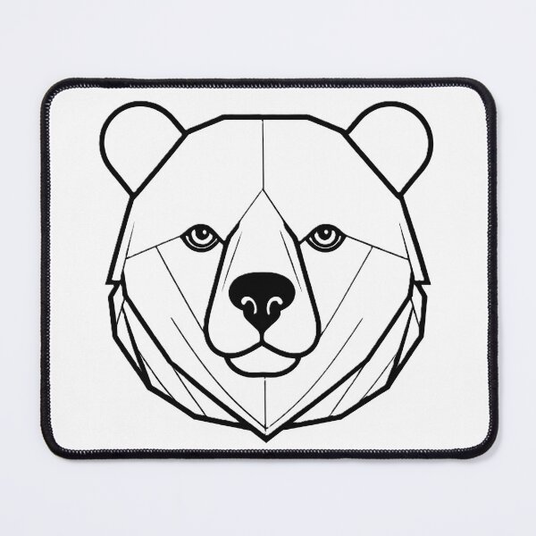Item preview, Minimal Bear Head Line Art – Modern Wildlife Illustration designed and sold by RELAX STATION.