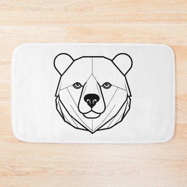 Item preview, Minimal Bear Head Line Art – Modern Wildlife Illustration designed and sold by RELAX STATION.