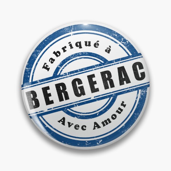 Artikelvorschau, Vintage-Stempel „Mit Liebe in Bergerac hergestellt“ entworfen und verkauft von Panneaux et signalisations - NPOITEVIN.