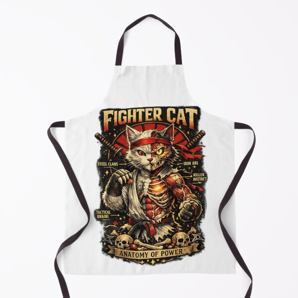 Item preview, Fighter Cat – Anatomy of Power | Dark Warrior Graphic Tee designed and sold by CosmicSplendor.