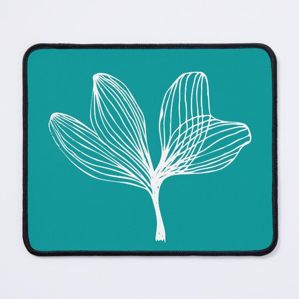 Item preview, Botanical Minimalist Symmetrical Line Drawing II, Turqoise designed and sold by SWSandraWechner.