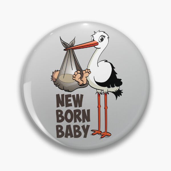 Item preview, The stork who delivers the baby, cartoon style illustration  designed and sold by Stef Ringoot, cartoons and illustrations.