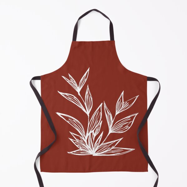 Item preview, Small Bush II, Line Drawing Symmetric Minimalist Aesthetic Natural Design Rusty Red designed and sold by SWSandraWechner.