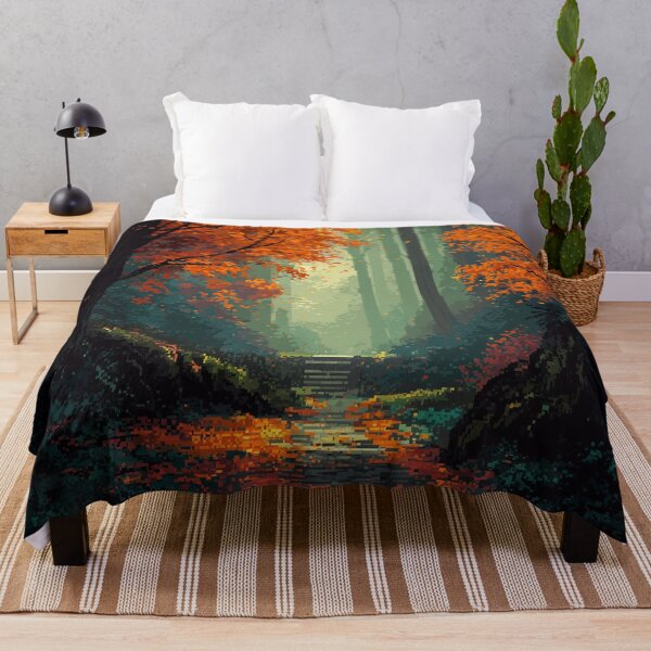 Item preview, Pixel Autumn Forest Path designed and sold by Rtymer.