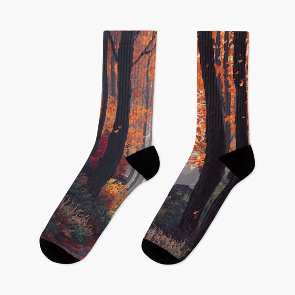 Item preview, Pixel Autumn Forest Path designed and sold by Rtymer.