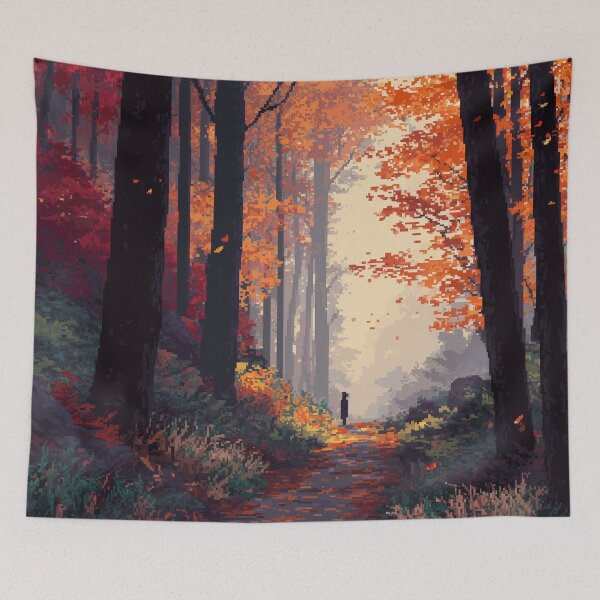 Item preview, Pixel Autumn Forest Path designed and sold by Rtymer.