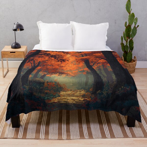 Item preview, Pixel Autumn Forest Path designed and sold by Rtymer.