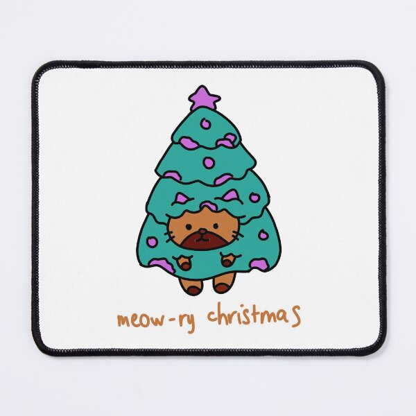 Item preview, Meowy Christmas Cute Cat Tree Funny Xmas Cat designed and sold by TomatiLove.