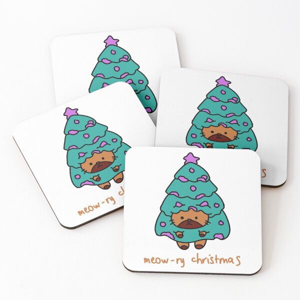 Item preview, Meowy Christmas Cute Cat Tree Funny Xmas Cat designed and sold by TomatiLove.