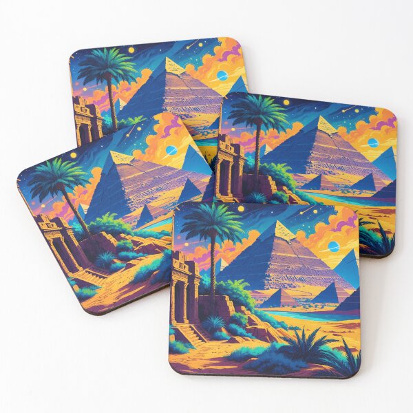 Item preview, Pyramids of Giza - Psychedelic Egyptian Art designed and sold by Lucid Dream Pixel.