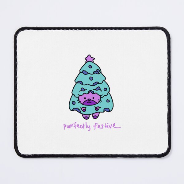 Item preview, Purrfectly Festive Cute Cat Christmas Tree Funny Xmas Cat designed and sold by TomatiLove.