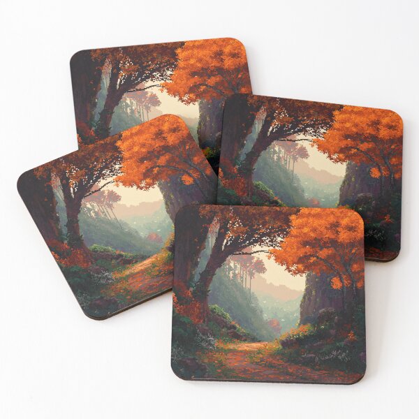 Item preview, Pixel Autumn Forest Path designed and sold by Rtymer.