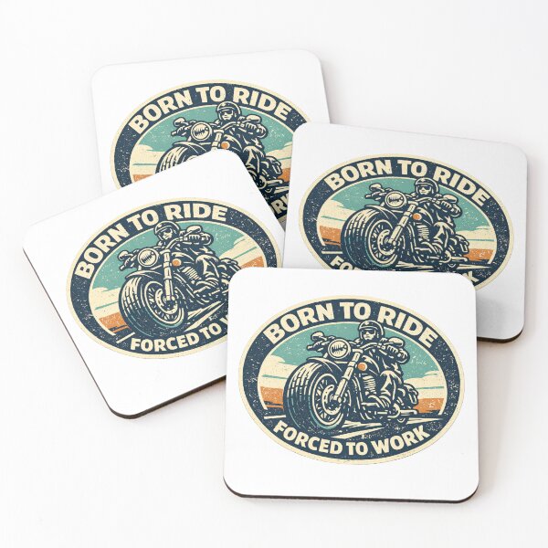 Item preview, Born to Ride Forced to Work Sticker | Cruiser Motorcycle Design | Vintage Biker Tee | Retro Motorcycle Graphic designed and sold by Fierce Wave Supply Co..