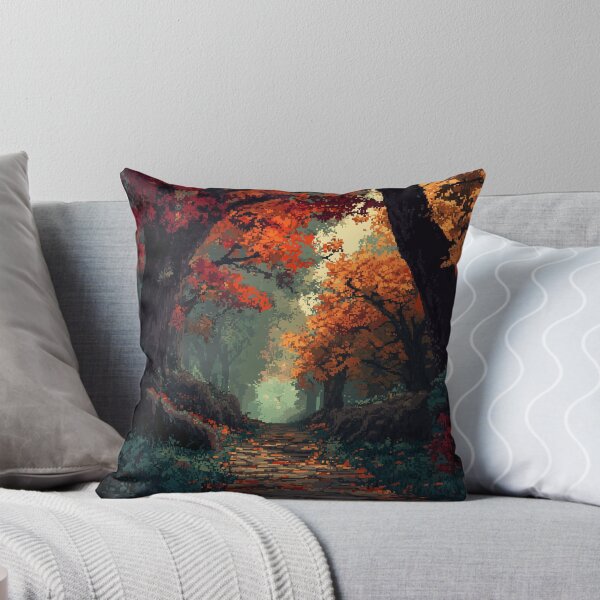 Item preview, Pixel Autumn Forest Path designed and sold by Rtymer.