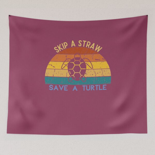 Item preview, Skip a Straw, Save a Turtle designed and sold by LuveraxArt.