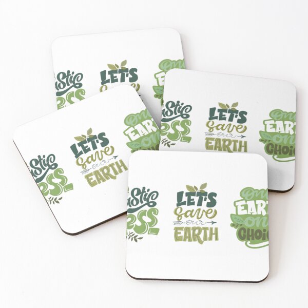 Item preview, Eco-Friendly Typography Bundle – Reduce Plastic, Save Earth, One Earth One Choice – Green Nature Quote Design designed and sold by Art Wave Studio.