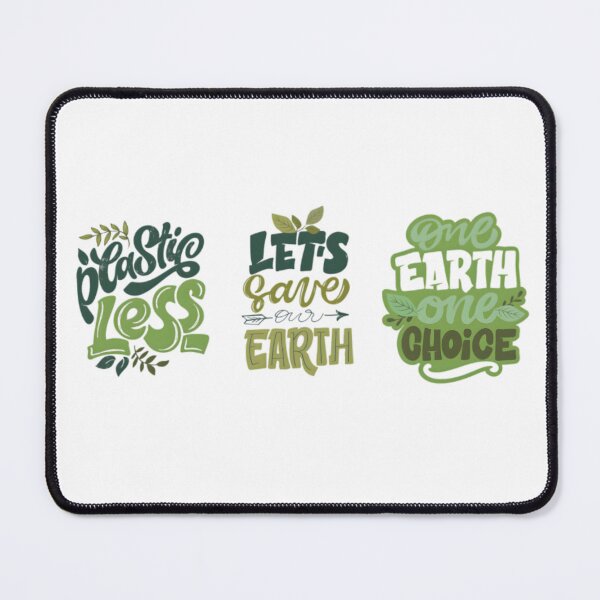 Item preview, Eco-Friendly Typography Bundle – Reduce Plastic, Save Earth, One Earth One Choice – Green Nature Quote Design designed and sold by Art Wave Studio.