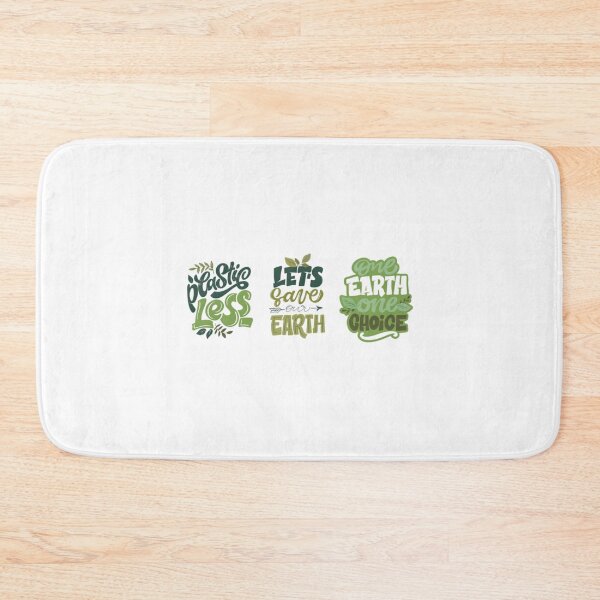 Item preview, Eco-Friendly Typography Bundle – Reduce Plastic, Save Earth, One Earth One Choice – Green Nature Quote Design designed and sold by Art Wave Studio.