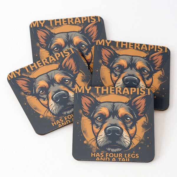 Item preview, MY THERAPIST HAS FOUR LEGS AND A TAIL designed and sold by DogLoveArt.