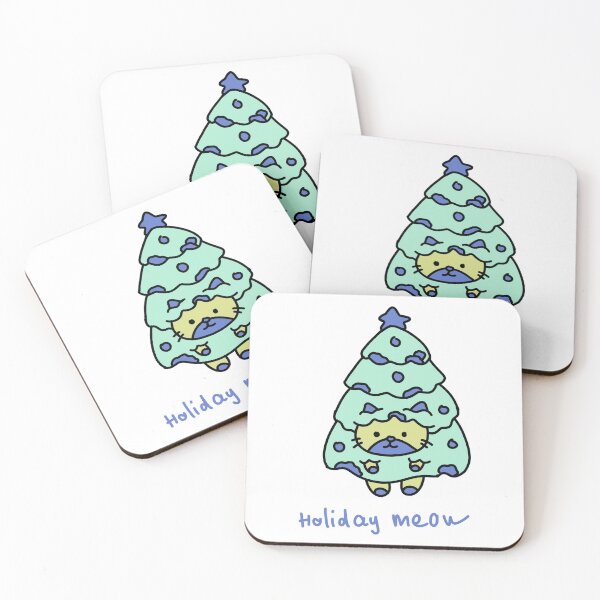 Item preview, Holiday Meow Cute Cat Christmas Tree Funny Xmas Cat designed and sold by TomatiLove.