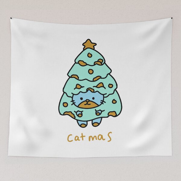 Item preview, Catmas Cute Cat Christmas Tree Funny Xmas Cat designed and sold by TomatiLove.