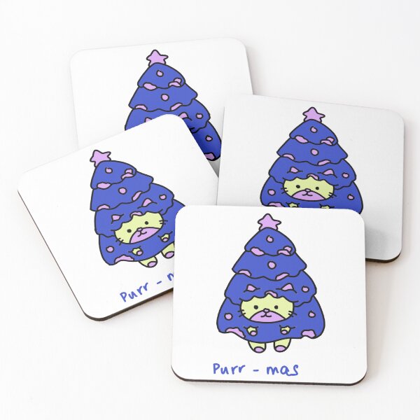 Item preview, Purrmas Cute Cat Christmas Tree Funny Xmas Cat designed and sold by TomatiLove.
