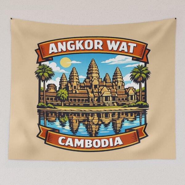 Item preview, Angkor Wat, Cambodia Temple designed and sold by Myra365Art.