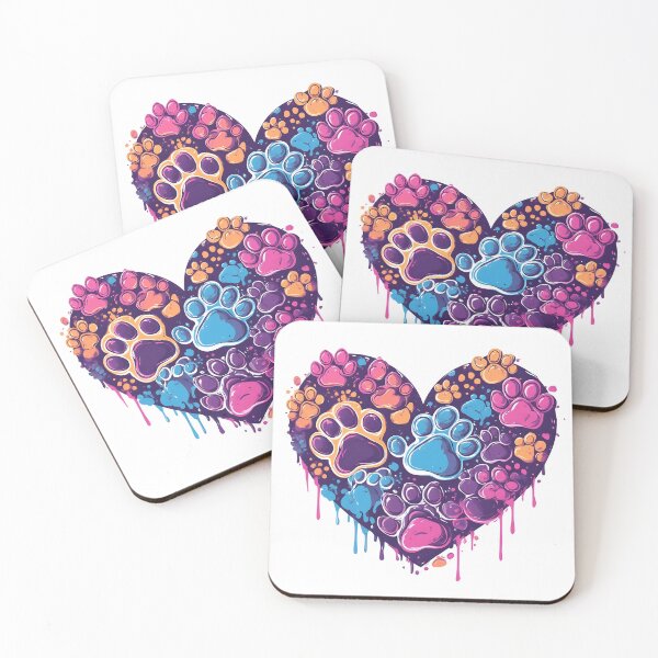 Item preview, Paw Print Heart designed and sold by DogLoveArt.