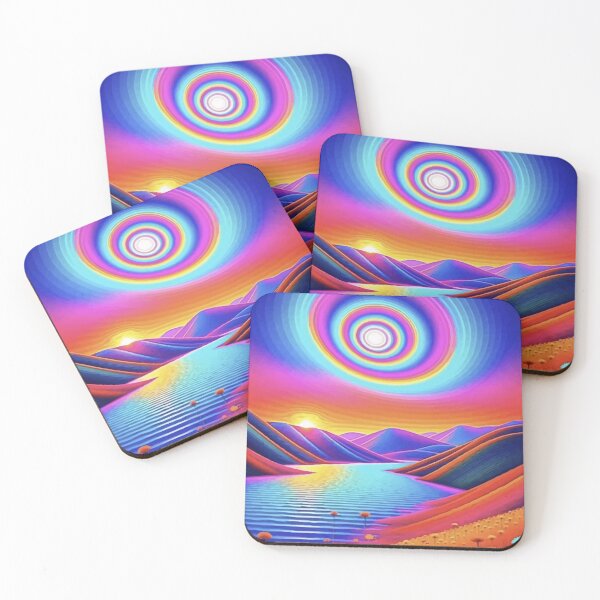 Item preview, Psychedelic River Sunset Surreal Landscape Art designed and sold by Far Out Goods.