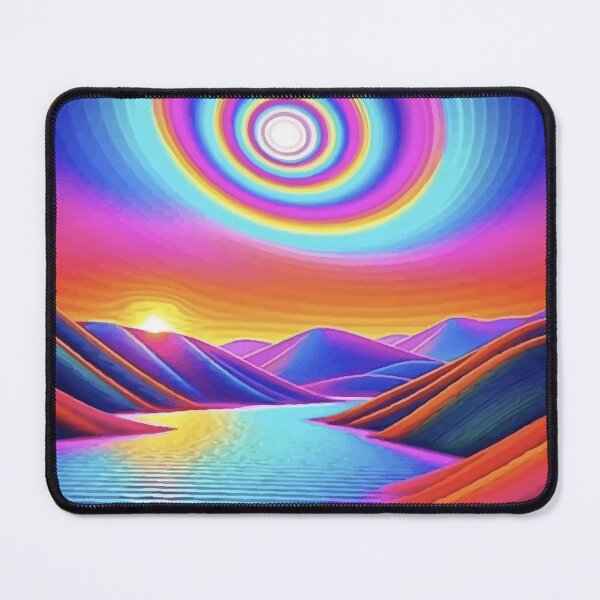 Item preview, Psychedelic River Sunset Surreal Landscape Art designed and sold by Far Out Goods.