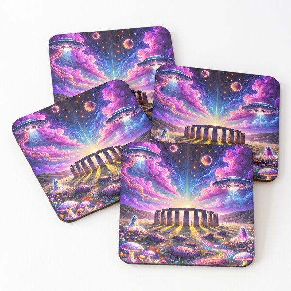 Item preview, Stonehenge - Psychedelic Alien Sky Art designed and sold by Lucid Dream Pixel.