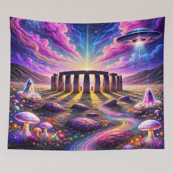 Item preview, Stonehenge - Psychedelic Alien Sky Art designed and sold by Lucid Dream Pixel.