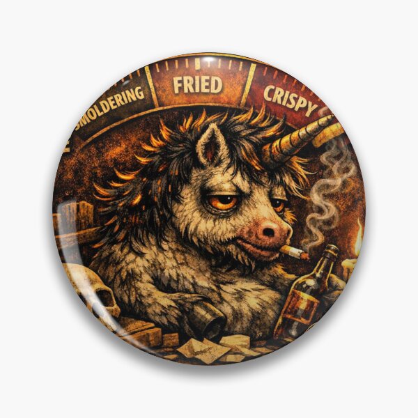 Item preview, Crispy Unicorn – Charred Sass Burnout Graphic designed and sold by MimisCornerCo.