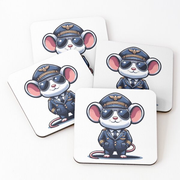 Item preview, Funny Mouse Pilot Gift Cute Aviation Lover Design designed and sold by CyfroweMysli.