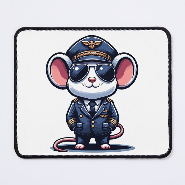 Item preview, Funny Mouse Pilot Gift Cute Aviation Lover Design designed and sold by CyfroweMysli.