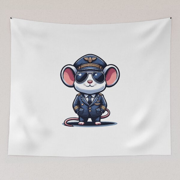 Item preview, Funny Mouse Pilot Gift Cute Aviation Lover Design designed and sold by CyfroweMysli.