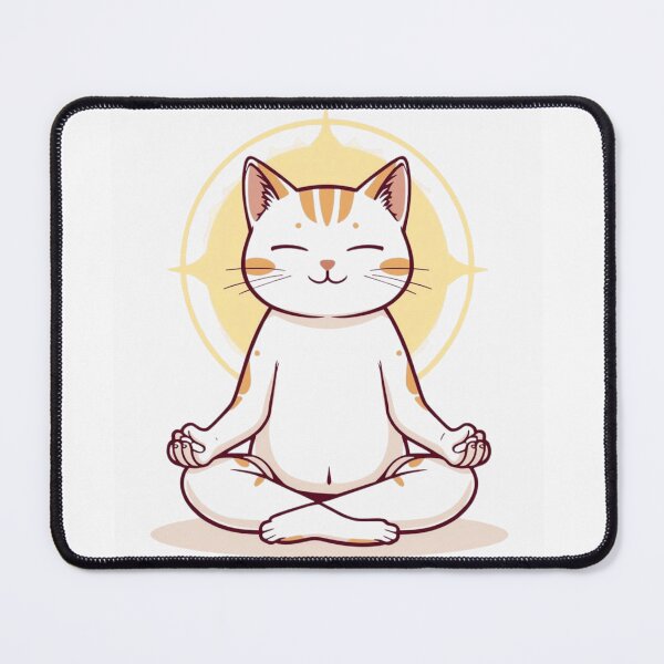 Item preview, Calm Meditation Cat in Zen Pose designed and sold by funnyshop222.
