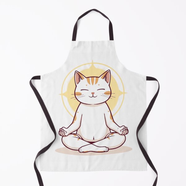 Item preview, Calm Meditation Cat in Zen Pose designed and sold by funnyshop222.