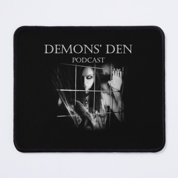 Item preview, Demons' Den podcast vitt tryck designed and sold by Demonsdenpodd.