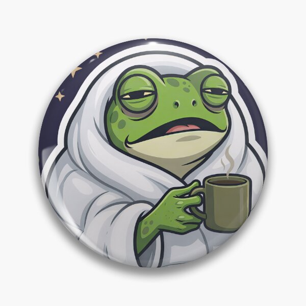 Item preview, Funny Tired Frog in Blanket Frog-ive Me I Was Asleep designed and sold by LinaValearte.