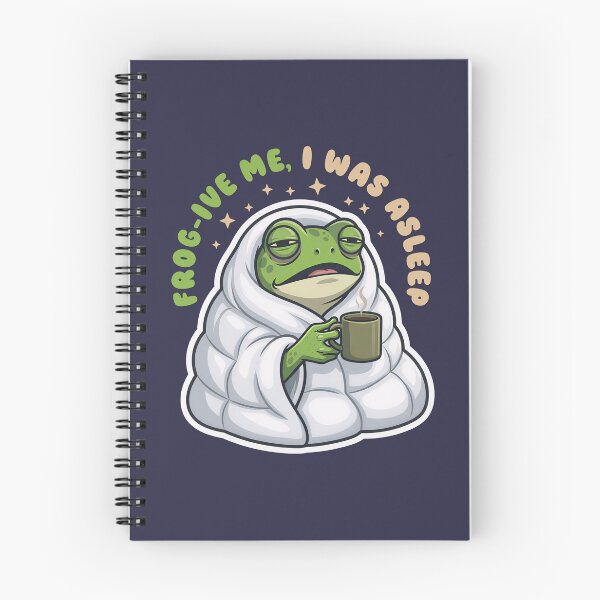 Item preview, Funny Tired Frog in Blanket Frog-ive Me I Was Asleep designed and sold by LinaValearte.