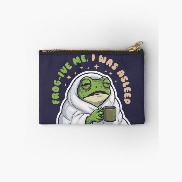 Item preview, Funny Tired Frog in Blanket Frog-ive Me I Was Asleep designed and sold by LinaValearte.