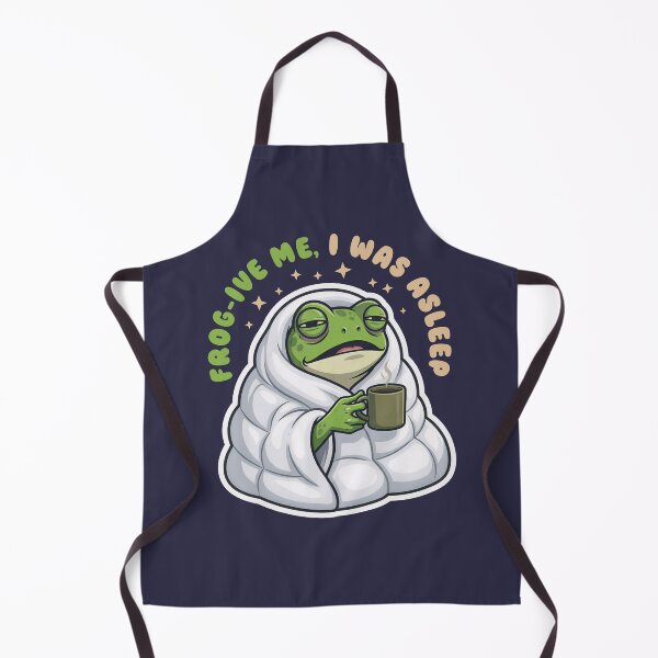 Item preview, Funny Tired Frog in Blanket Frog-ive Me I Was Asleep designed and sold by LinaValearte.