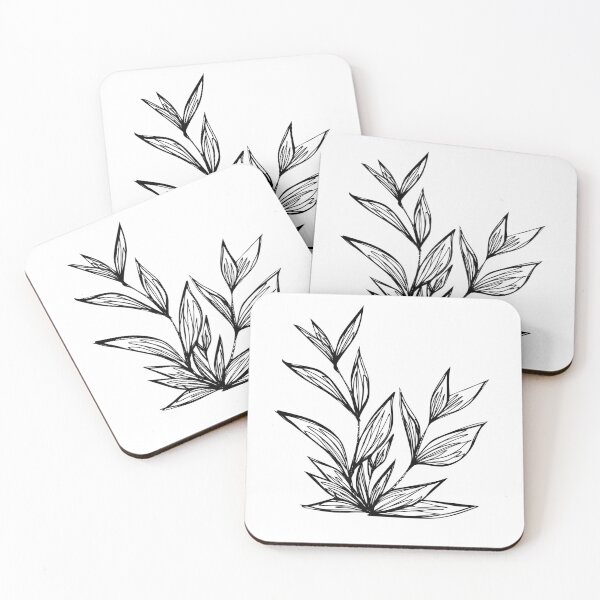 Item preview, Small Bush II, Line Drawing Minimalist Aesthetic Natural Design designed and sold by SWSandraWechner.