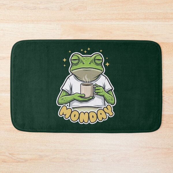 Item preview, Funny Monday Frog Coffee Lover Sleepy Aesthetic Art designed and sold by LinaValearte.