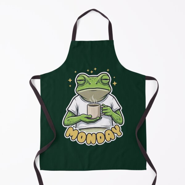 Item preview, Funny Monday Frog Coffee Lover Sleepy Aesthetic Art designed and sold by LinaValearte.