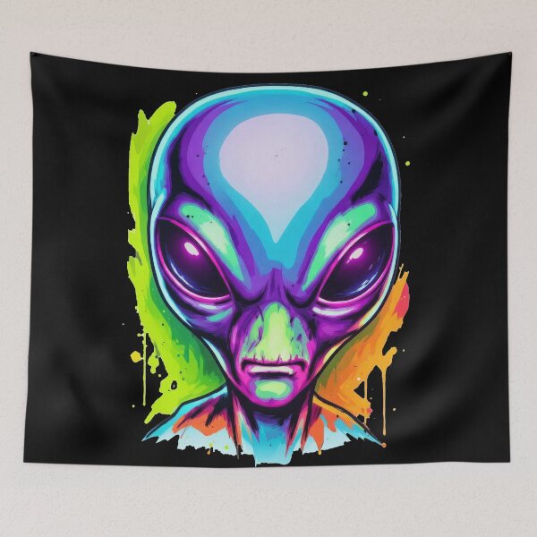 Item preview, NEON ALIEN HEAD designed and sold by mkgeiger.