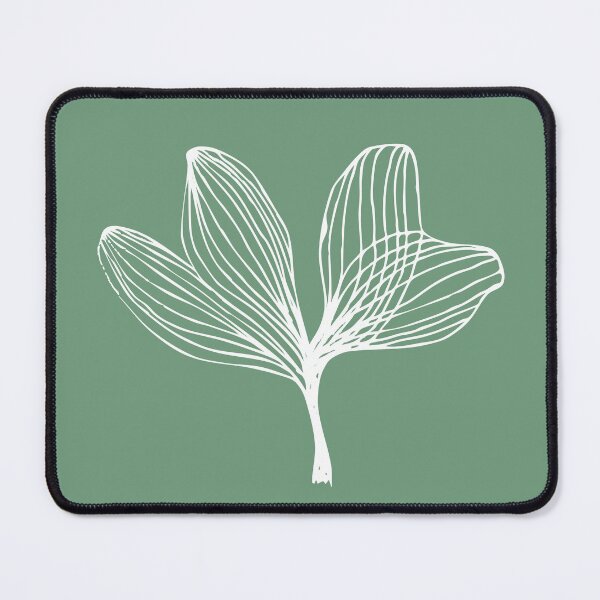 Item preview, Botanical Minimalist Symmetrical Line Drawing II, Mint Green designed and sold by SWSandraWechner.